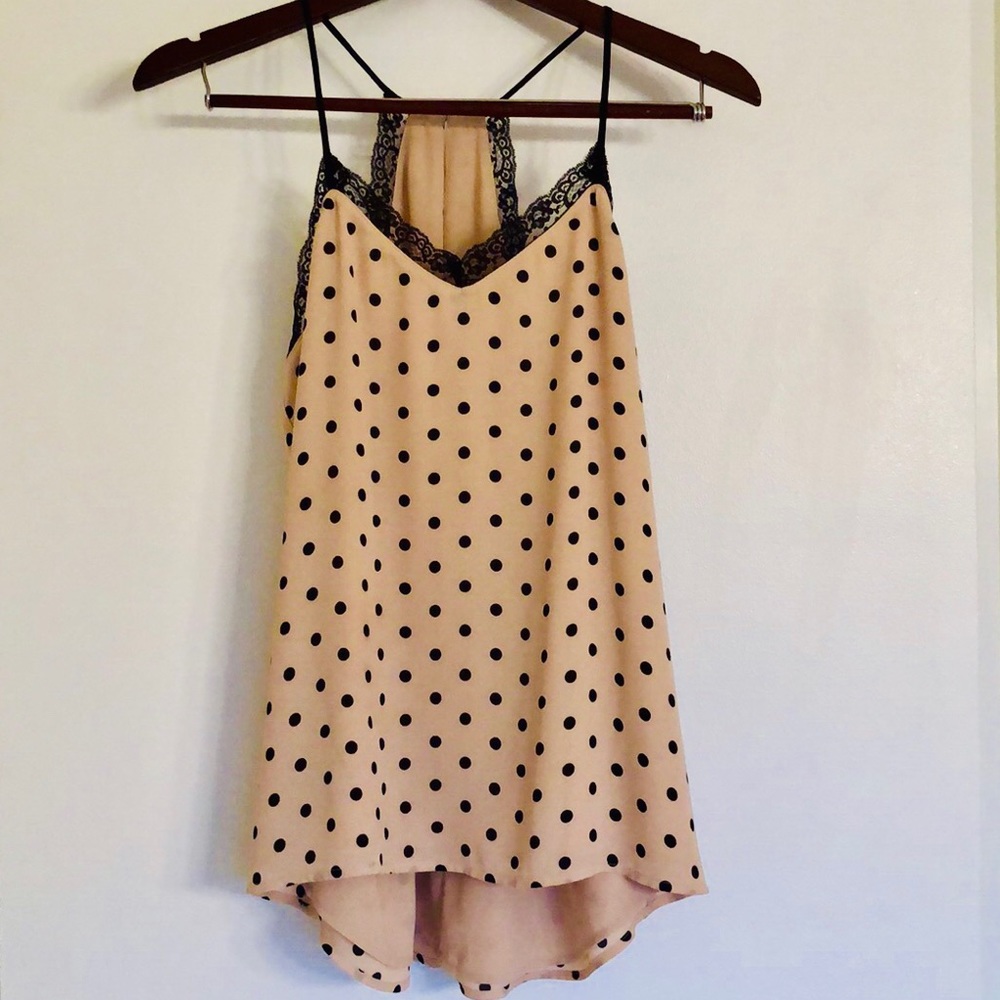 Express, Small, Polka Dot and Lace Tank